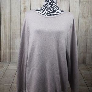 Pure Jill Natural Tan Side Tie Sweater Size 1X